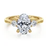 Gabriel & Co. Georgia - 14K Yellow Gold Oval Three Stone Diamond Engagement Ring