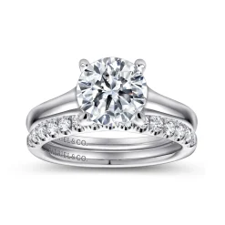Gabriel & Co. Gia - 14K White Gold Round Diamond Engagement Ring