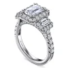 Online Gabriel & Co. Gibson - 14K White Gold Emerald Cut Diamond Engagement Ring