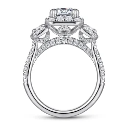 Online Gabriel & Co. Gibson - 14K White Gold Emerald Cut Diamond Engagement Ring