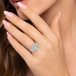 Online Gabriel & Co. Gibson - 14K White Gold Emerald Cut Diamond Engagement Ring
