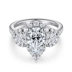 Online Gabriel & Co. Gibson - 14K White Gold Pear Shape Diamond Engagement Ring