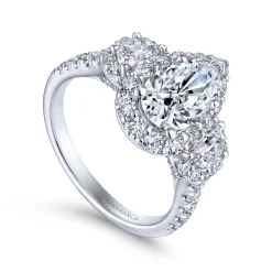 Online Gabriel & Co. Gibson - 14K White Gold Pear Shape Diamond Engagement Ring