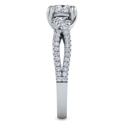 Online Gabriel & Co. Gina - 14K White Gold Twisted Cushion Cut Diamond Engagement Ring