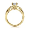 Best Gabriel & Co. Gina - 14K Yellow Gold Twisted Oval Diamond Engagement Ring