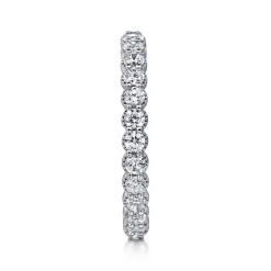 Discount Gabriel & Co. Giralda - 14K White Gold Shared Prong Set Diamond Eternity Band - 1 ct
