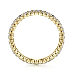 Hot Gabriel & Co. Giralda - 14K Yellow Gold Diamond Eternity Band - 0.48 ct