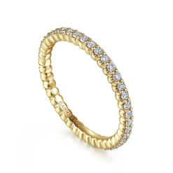 Hot Gabriel & Co. Giralda - 14K Yellow Gold Diamond Eternity Band - 0.48 ct