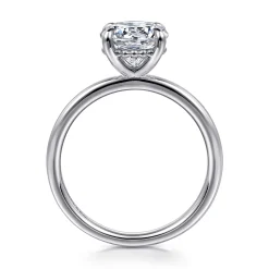 Sale Gabriel & Co. Grasey - 14K White Gold Round Solitaire Diamond Engagement Ring