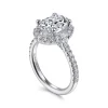 Outlet Gabriel & Co. Hamilton - Platinum Oval Halo Diamond Engagement Ring