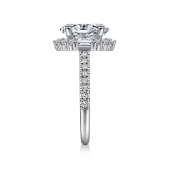 Outlet Gabriel & Co. Hamilton - Platinum Oval Halo Diamond Engagement Ring