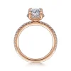 Hot Gabriel & Co. Hart - 14K Rose Gold Hidden Halo Oval Diamond Engagement Ring