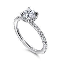 Online Gabriel & Co. Hart - 14K White Gold Hidden Halo Diamond Engagement Ring