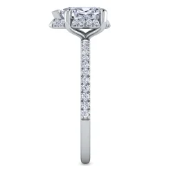 Discount Gabriel & Co. Hart - 14K White Gold Hidden Halo Pear Shape Diamond Engagement Ring