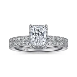 Online Gabriel & Co. Hart - 14K White Gold Hidden Halo Rectangular Radiant Cut Diamond Engagement Ring