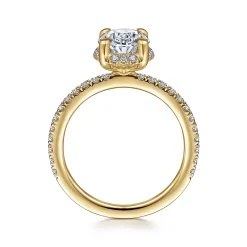 Online Gabriel & Co. Hart - 14K Yellow Gold Hidden Halo Oval Diamond Engagement Ring