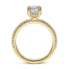 Sale Gabriel & Co. Hart - 14K Yellow Gold Hidden Halo Oval Diamond Engagement Ring