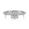 Online Gabriel & Co. Hart - Platinum Cushion Hidden Halo Diamond Engagement Ring