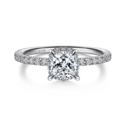 Online Gabriel & Co. Hart - Platinum Cushion Hidden Halo Diamond Engagement Ring