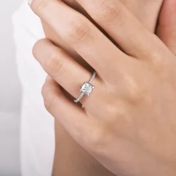 Online Gabriel & Co. Hart - Platinum Cushion Hidden Halo Diamond Engagement Ring