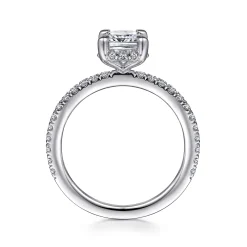 Online Gabriel & Co. Hart - Platinum Cushion Hidden Halo Diamond Engagement Ring
