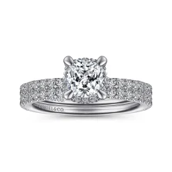 Online Gabriel & Co. Hart - Platinum Cushion Hidden Halo Diamond Engagement Ring