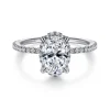 Hot Gabriel & Co. Hart - Platinum Hidden Halo Oval Diamond Engagement Ring
