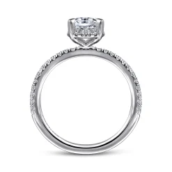 Hot Gabriel & Co. Hart - Platinum Hidden Halo Oval Diamond Engagement Ring