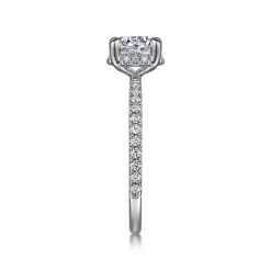 Discount Gabriel & Co. Hart - Platinum Hidden Halo Round Diamond Engagement Ring