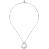 Discount Gabriel & Co. HEART - 925 Sterling Silver White Sapphire Heart Angel Wing Pendant Necklace