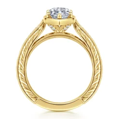 Sale Gabriel & Co. Heath - 14K Yellow Gold Marquise Shape Diamond Engagement Ring
