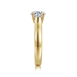 Hot Gabriel & Co. Helen - 14K Yellow Gold Round Diamond Engagement Ring
