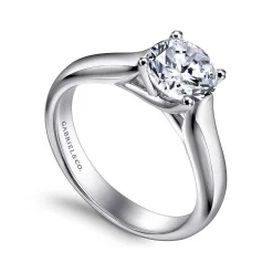 Online Gabriel & Co. Helen - Platinum Round Diamond Solitaire Engagement Ring