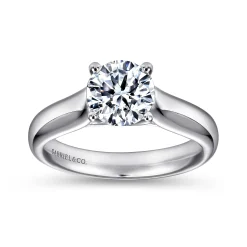 Online Gabriel & Co. Helen - Platinum Round Diamond Solitaire Engagement Ring