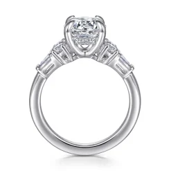 Discount Gabriel & Co. Hollie - 14K White Gold Round Diamond Engagement Ring