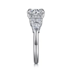 Discount Gabriel & Co. Hollie - 14K White Gold Round Diamond Engagement Ring