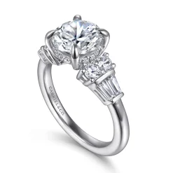 Discount Gabriel & Co. Hollie - 14K White Gold Round Diamond Engagement Ring