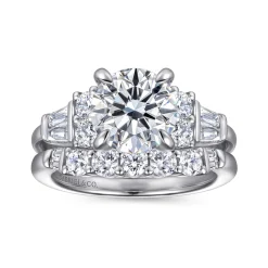 Discount Gabriel & Co. Hollie - 14K White Gold Round Diamond Engagement Ring