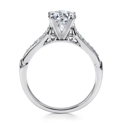 Sale Gabriel & Co. Hollis - 14K White Gold Round Diamond Engagement Ring