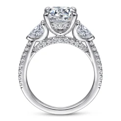 New Gabriel & Co. Holloway - 14K White Gold Diamond Engagement Ring