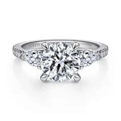 New Gabriel & Co. Holloway - 14K White Gold Diamond Engagement Ring