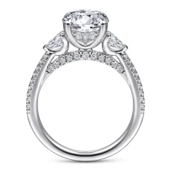 Hot Gabriel & Co. Holloway - 14K White Gold Diamond Engagement Ring