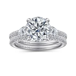 Hot Gabriel & Co. Holloway - 14K White Gold Diamond Engagement Ring