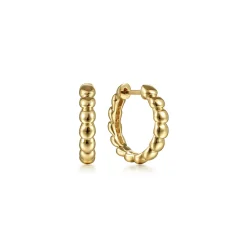 Gabriel & Co. Huggie Earrings 14K Yellow Gold 15mm Bujukan