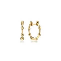 Discount Gabriel & Co. Huggie Earrings 14K Yellow Gold Diamond 14mm Bujukan