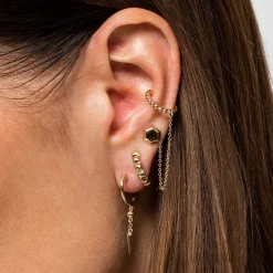 New Gabriel & Co. Huggie Earrings 14K Yellow Gold 15mm