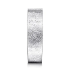 Best Gabriel & Co. Ian - 14K White Gold 6mm - Men's Wedding Band in Brushed Finish