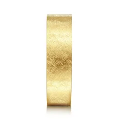 New Gabriel & Co. Ian - 14K Yellow Gold 6mm - Men's Wedding Band in Brushed Finish