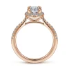 Best Gabriel & Co. Idina - 14K Rose Gold Oval Halo Diamond Engagement Ring