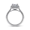 Sale Gabriel & Co. Idina - 14K White Gold Halo Emerald Cut Diamond Engagement Ring